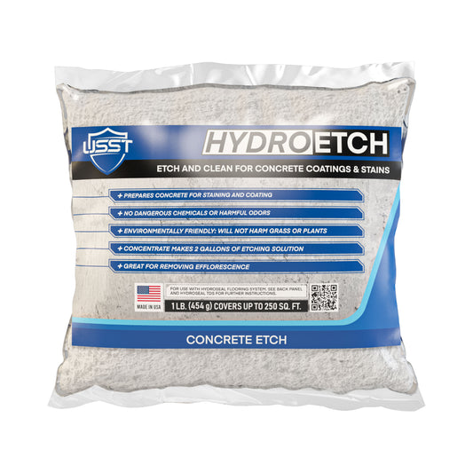 HydroEtch 1 lb crystalline cleaner and etching agent designed to open concrete pores and prepare surfaces for HydroSeal or HydroStain coatings.