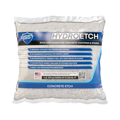 HydroEtch 1 lb crystalline cleaner and etching agent designed to open concrete pores and prepare surfaces for HydroSeal or HydroStain coatings.