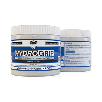 HydroGrip 1-pint additive designed to improve slip resistance in HydroSeal and other epoxy coatings while maintaining clear finish.
