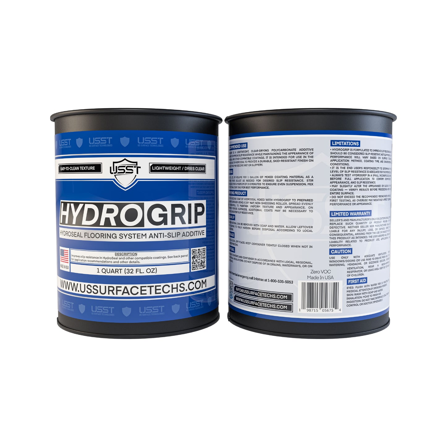 HydroGrip 1-quart anti-slip epoxy additive improving surface traction and maintaining appearance on commercial and residential floors.
