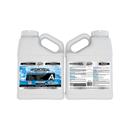 HydroSeal 2-gallon epoxy floor coating providing smooth, durable, zero-VOC finish for interior concrete surfaces.